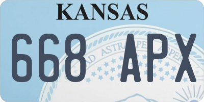 KS license plate 668APX