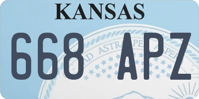 KS license plate 668APZ