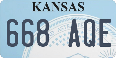 KS license plate 668AQE