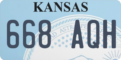 KS license plate 668AQH