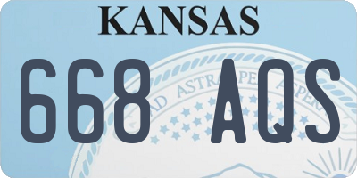 KS license plate 668AQS