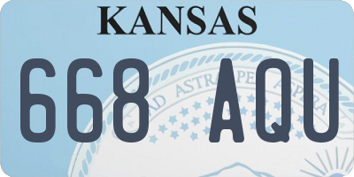 KS license plate 668AQU