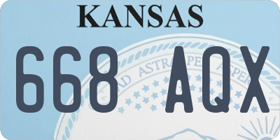 KS license plate 668AQX