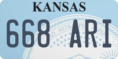 KS license plate 668ARI