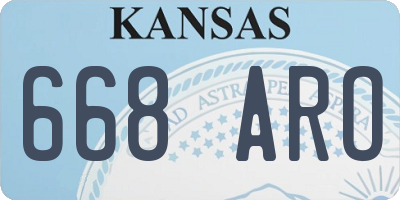 KS license plate 668ARO