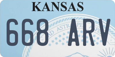 KS license plate 668ARV