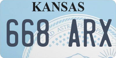 KS license plate 668ARX
