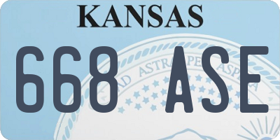 KS license plate 668ASE