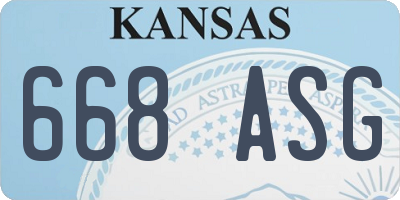 KS license plate 668ASG