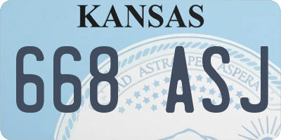 KS license plate 668ASJ