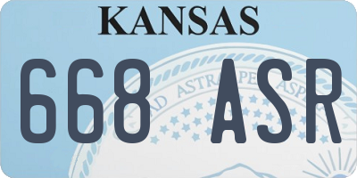 KS license plate 668ASR