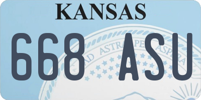 KS license plate 668ASU
