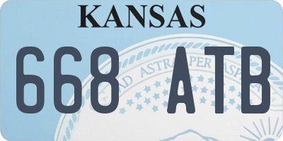 KS license plate 668ATB
