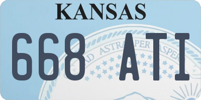 KS license plate 668ATI