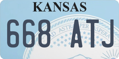 KS license plate 668ATJ