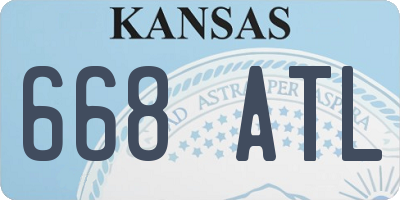 KS license plate 668ATL