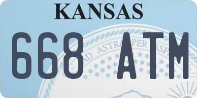 KS license plate 668ATM