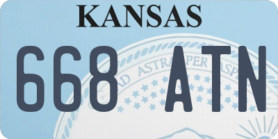 KS license plate 668ATN