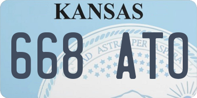 KS license plate 668ATO