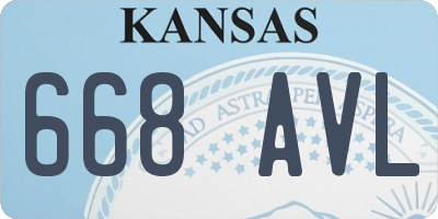 KS license plate 668AVL