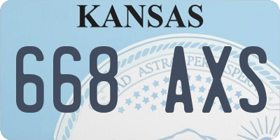 KS license plate 668AXS