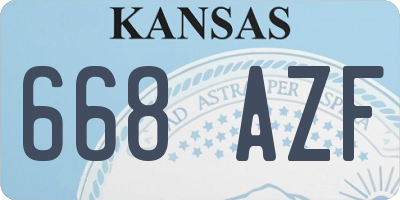 KS license plate 668AZF