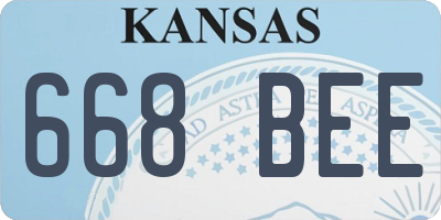 KS license plate 668BEE