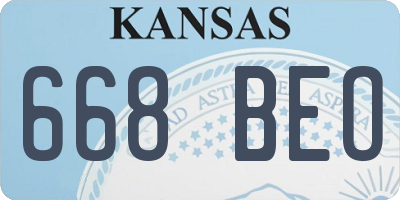KS license plate 668BEO