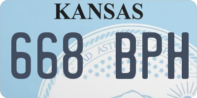 KS license plate 668BPH
