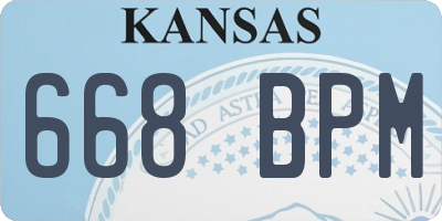 KS license plate 668BPM