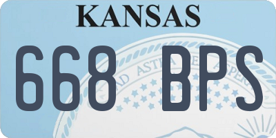 KS license plate 668BPS