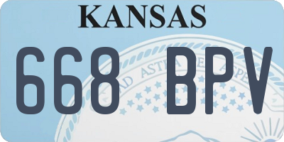 KS license plate 668BPV