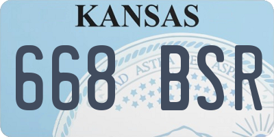 KS license plate 668BSR