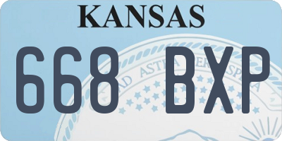 KS license plate 668BXP