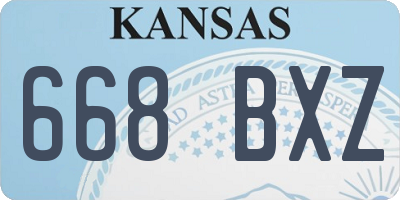 KS license plate 668BXZ