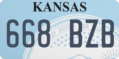 KS license plate 668BZB