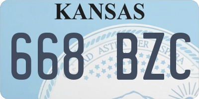 KS license plate 668BZC