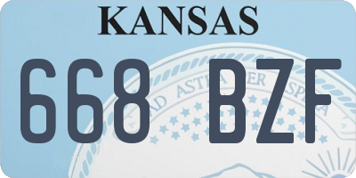 KS license plate 668BZF