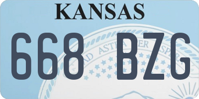 KS license plate 668BZG