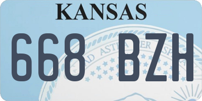 KS license plate 668BZH