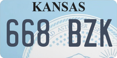KS license plate 668BZK