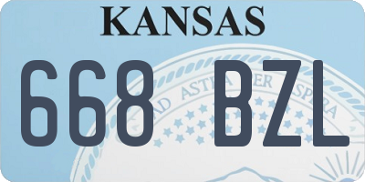 KS license plate 668BZL