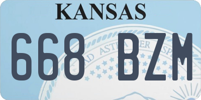KS license plate 668BZM