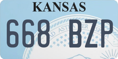 KS license plate 668BZP