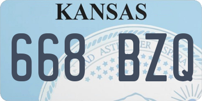 KS license plate 668BZQ
