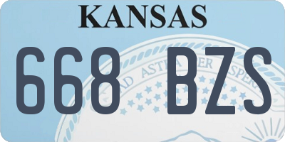 KS license plate 668BZS