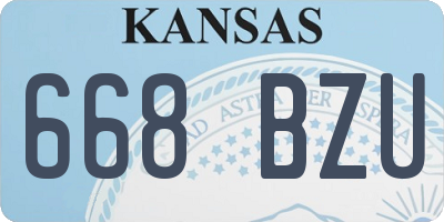 KS license plate 668BZU