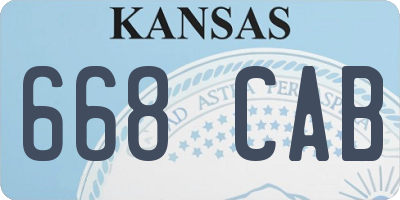 KS license plate 668CAB