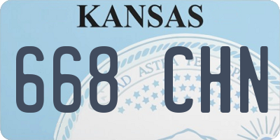 KS license plate 668CHN