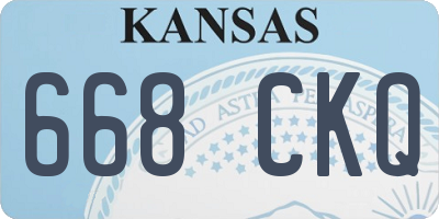 KS license plate 668CKQ